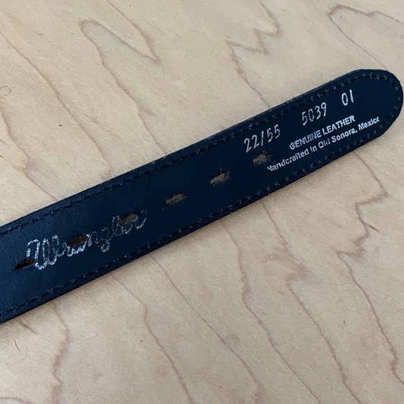 Wrangler Western Handcrafted Leather Belt with Silver-Tone Studded Detailing - Picture 5 of 5